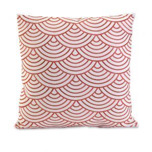 CC Home Furnishings Decorative Coral and White Stacked Scalloped print.jpg